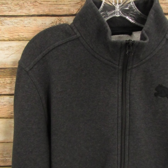 PUMA Gray/Black Zip-Front Jacket Men's L - Picture 4 of 16